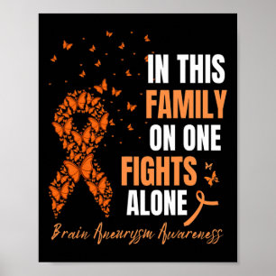 In This Family No Ones Fight Alone Brain Aneurysm Poster