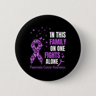 In this family no ones fight alone Pancreatic canc 6 Cm Round Badge