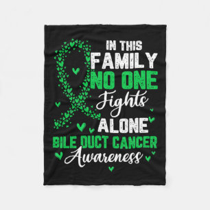 In This Family Nobody Fight Alone Bile Duct Cancer Fleece Blanket