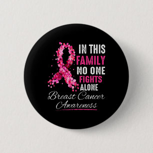 In This Family Nobody Fight Alone Breast Cancer Aw 6 Cm Round Badge