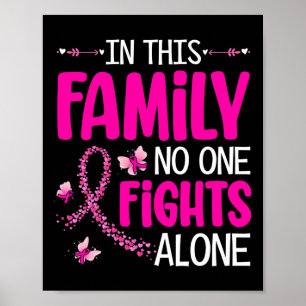 In This Family Nobody Fight Alone Breast Cancer Aw Poster