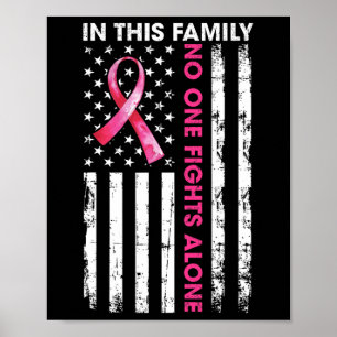 In This Family Nobody Fight Alone Breast Cancer Aw Poster
