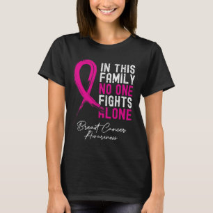 In This Family Nobody Fight Alone Breast Cancer Aw T-Shirt