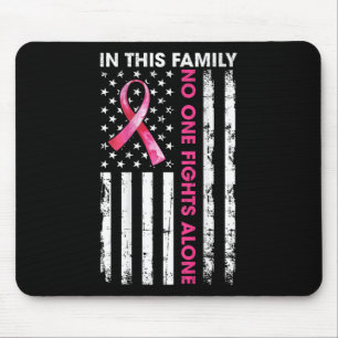 In This Family Nobody Fight Alone Breast Cancer (o Mouse Pad