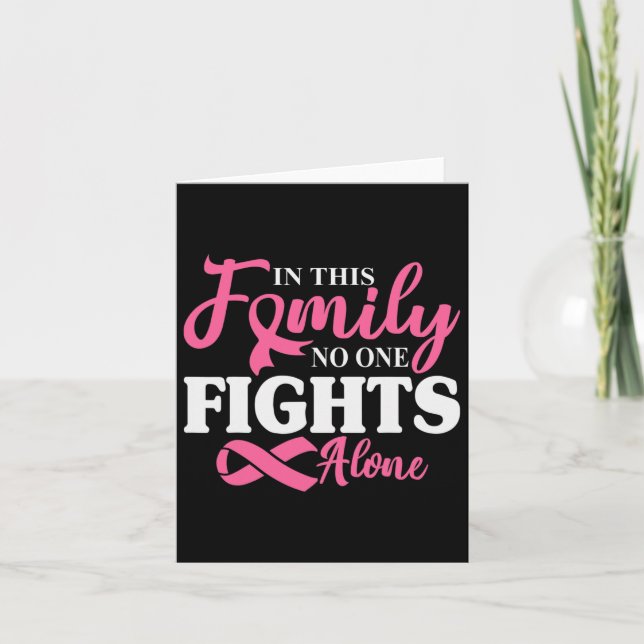 In This Family Nobody Fight Alone Breast Cancer Pi Card (Front)