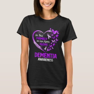 In This Family Nobody Fight Alone Dementia Awarene T-Shirt
