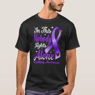 In This Family Nobody Fight Alone Epilepsy Awarene T-Shirt