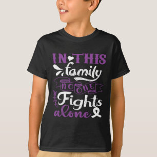 In This Family Nobody Fight Alone Pancreatic Cance T-Shirt