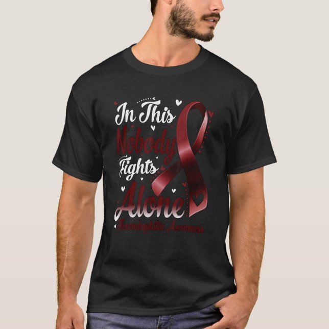 In This Family Nobody Fight Alone Thrombophilia Aw T-Shirt (Front)