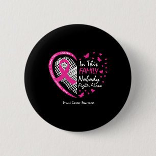 In This Family Nobody Fights Alone Breast Cancer A 6 Cm Round Badge