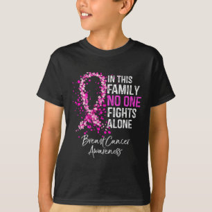 In This Family Nobody Fights Alone Breast Cancer A T-Shirt