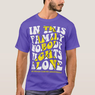 In This Family Nobody Fights Alone Childhood Cance T-Shirt