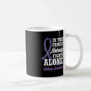 In This Family Nobody Fights Alone Epilepsy Awaren Coffee Mug