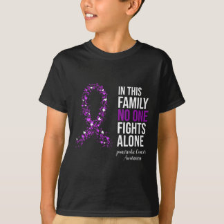 In This Family Nobody Fights Alone Pancreatic Canc T-Shirt