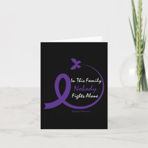 In This Family Nobody Fights Alone Purple Epilepsy Card