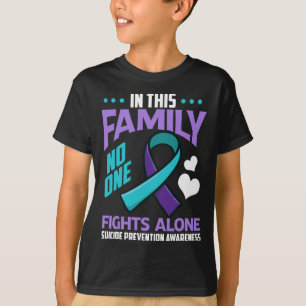 In This Family Nobody Fights Alone Suicide Prevent T-Shirt