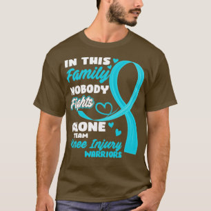 In This Family Nobody Fights Alone Team Knee Injur T-Shirt