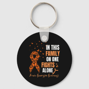 In This Family Nobodys Fight Alone Brain Aneurysm  Key Ring
