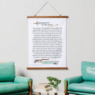 In This House We Are Geeks Poem Wall Hanging Tapestry