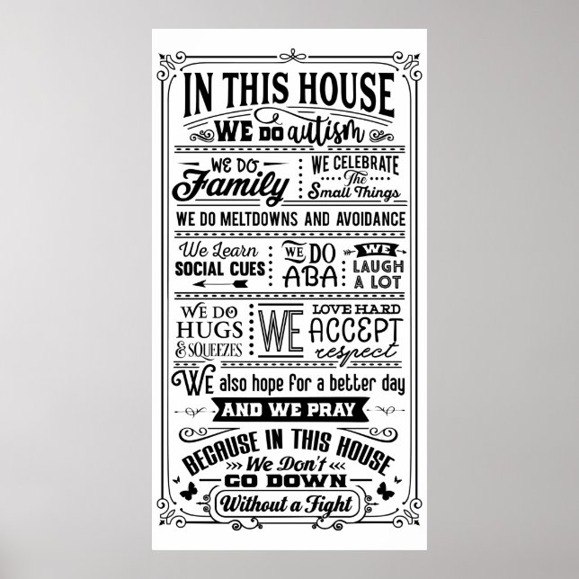 In This House We Do Autism... Poster (Front)