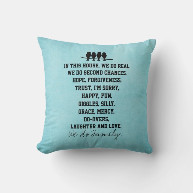 In this House We Do Family Quote Cushion (Front)