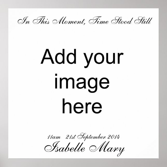 In this moment, time stood still - Wall Art (Front)