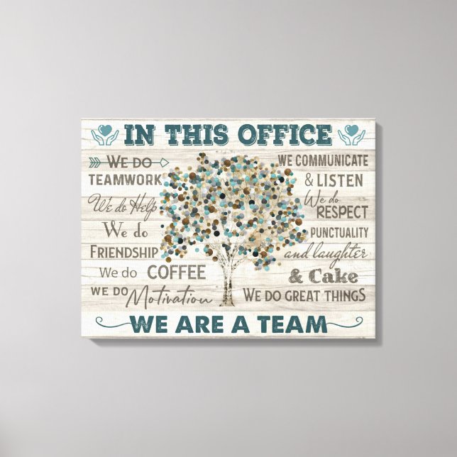 In This Office We Are Team, Office Canvas Art (Front)