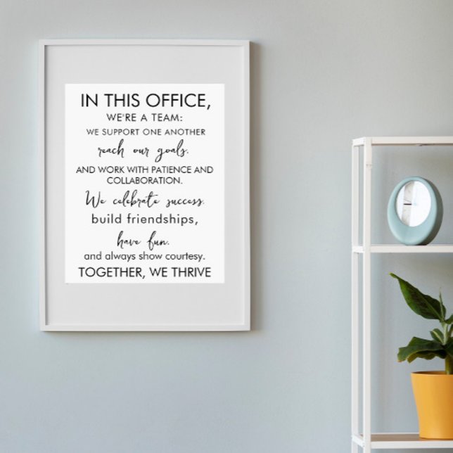 In This Office, We’re a Team – Inspirational Work Poster (Creator Uploaded)