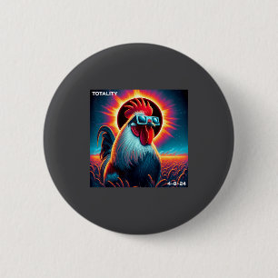 In Total Solar Eclipse April 8 6 Cm Round Badge