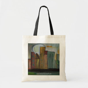 "in Town" Grocery bag by Kim Anderson Art