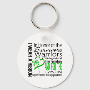 In Tribute Collage Traumatic Brain Injury Key Ring