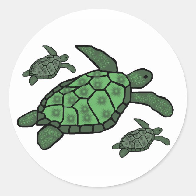 In Triple sea turtles stickers (Front)