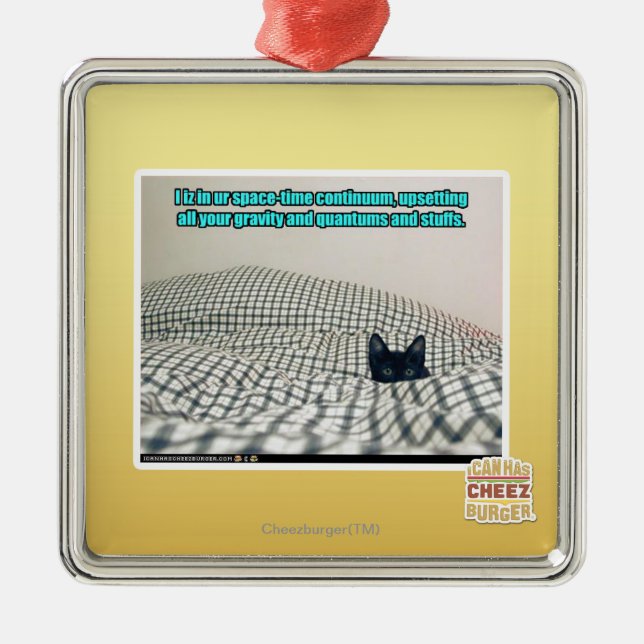 In ur Space Time Continuum Metal Tree Decoration (Front)