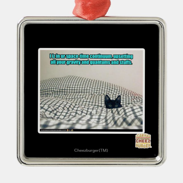 In ur Space Time Continuum Metal Tree Decoration (Front)