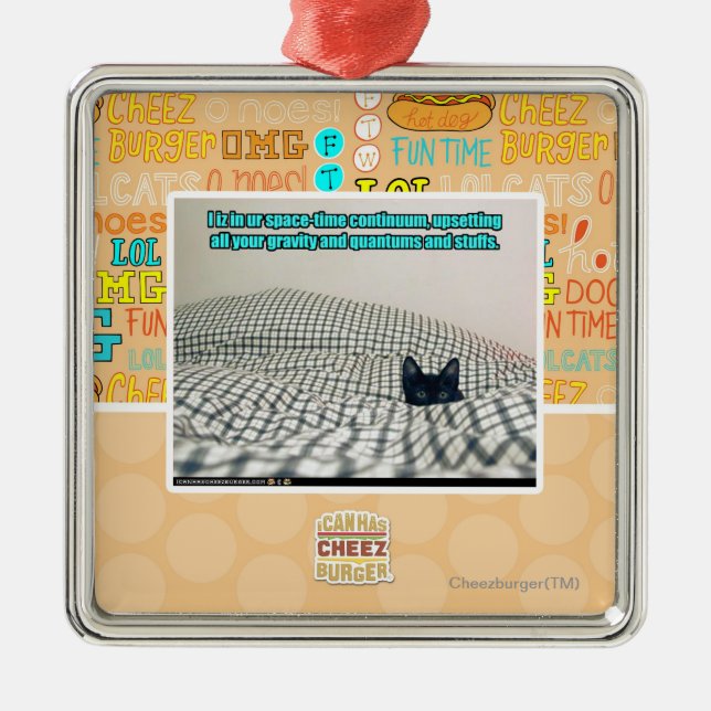 In ur Space Time Continuum Metal Tree Decoration (Front)