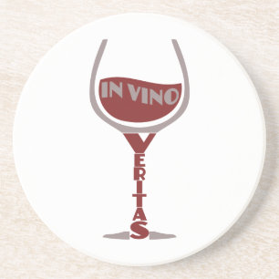 In Vino Veritas custom coaster