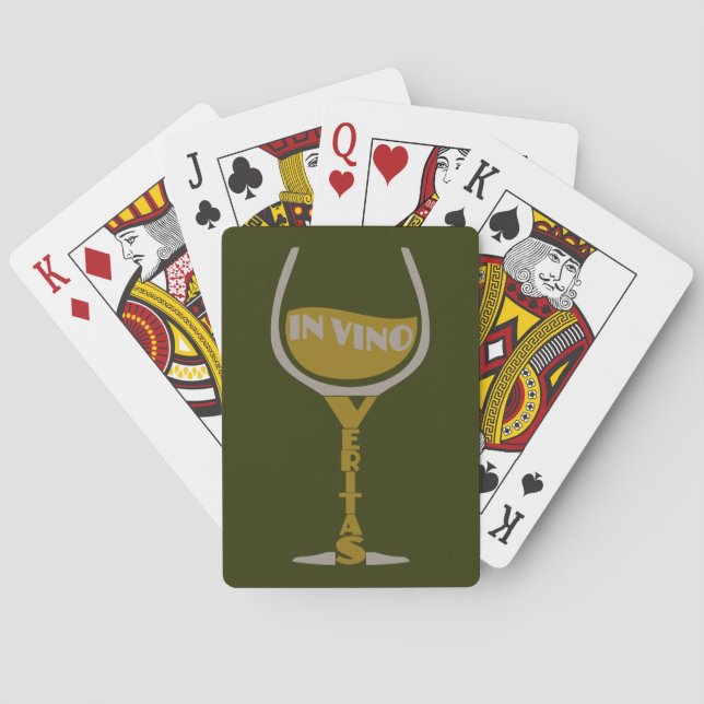 In Vino Veritas custom playing cards (Back)