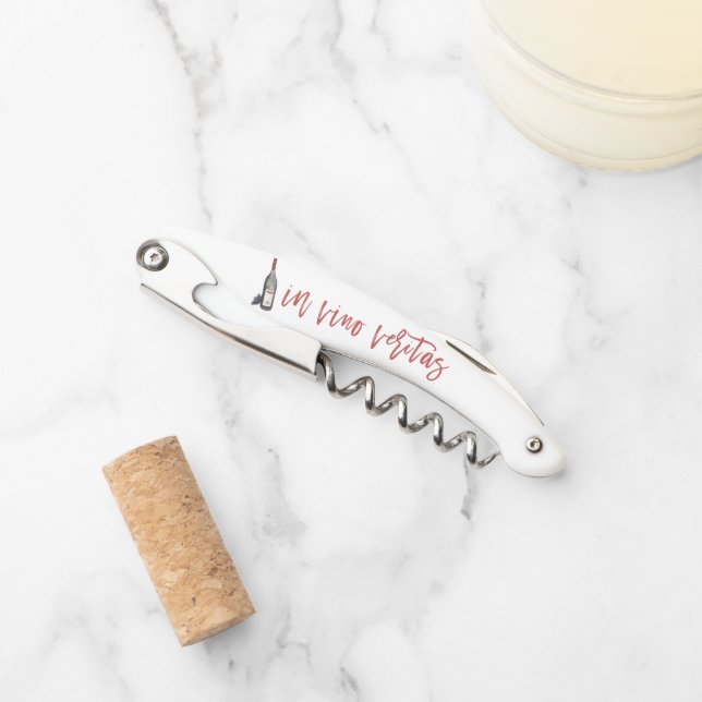 in vino veritas (in wine, truth) corkscrew (Front)