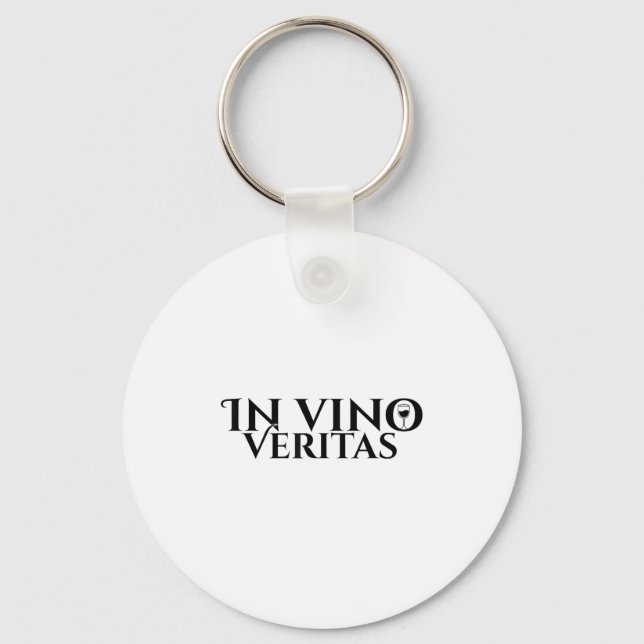 In Vino Veritas _ Latin _ Ancient Rome _ Wine Love Key Ring (Front)