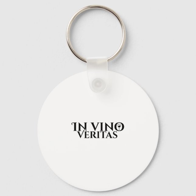 In Vino Veritas _ Latin _ Ancient Rome _ Wine Love Key Ring (Front)