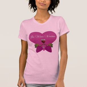 In Vino Veritas T-shirt - PINK / RASPBERRY
