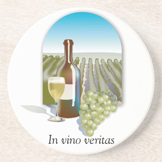 In Vino Veritas Wine coasters (Front)