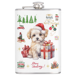 in Vinyl eingeschlagener Flachmann Hip Flask