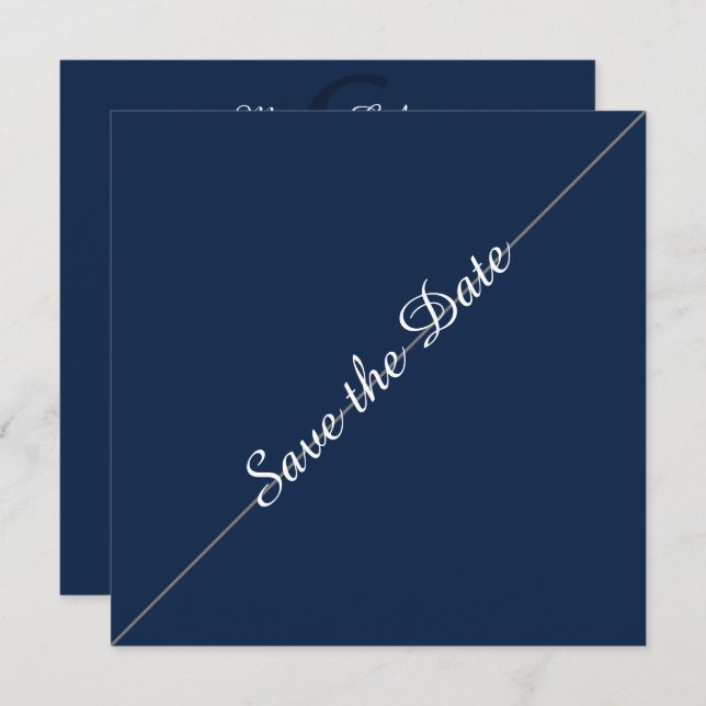 In Vogue Minimalist Save The Date (Front/Back)