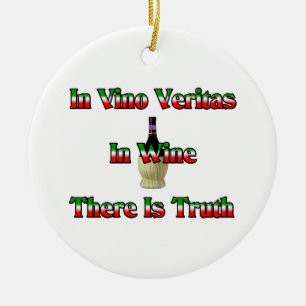 In Wine There Is Truth Ceramic Tree Decoration