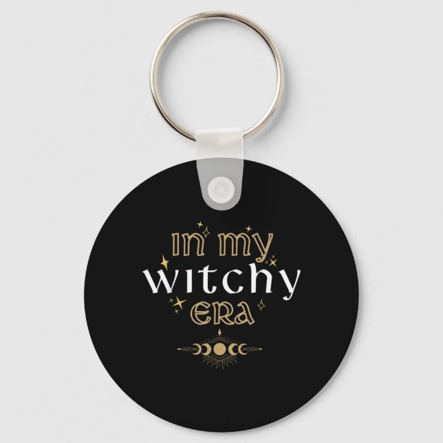 In Witchy Era Witch Mystical Halloween Funny Cute Key Ring (Front)