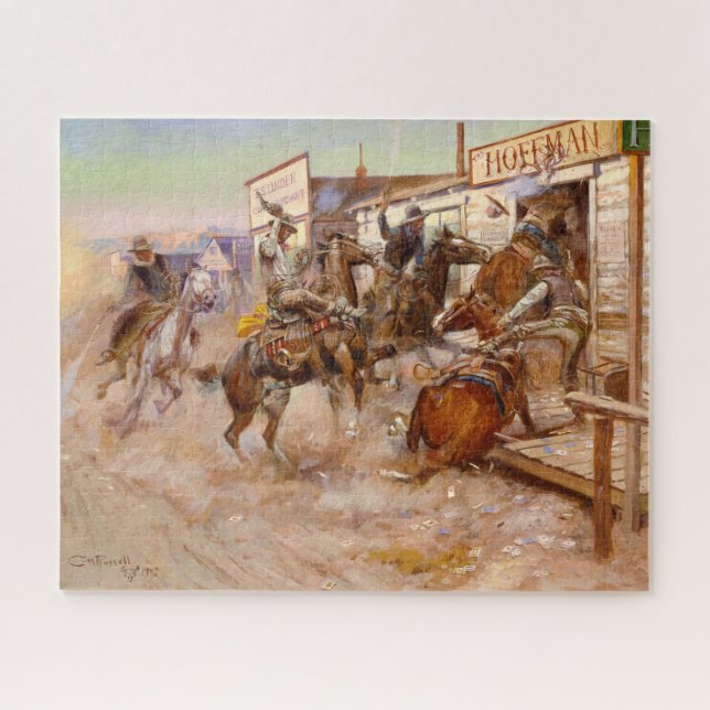 In Without Knocking by Charles Marion Russell Jigsaw Puzzle (Horizontal)