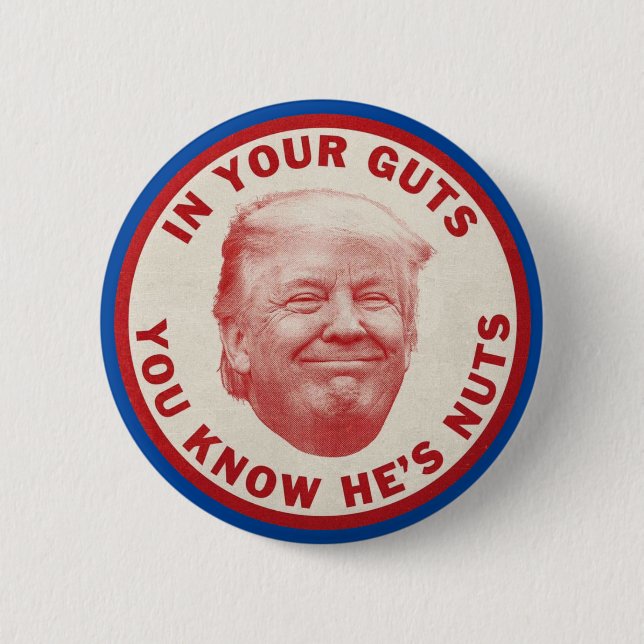 in your guts 6 cm round badge (Front)