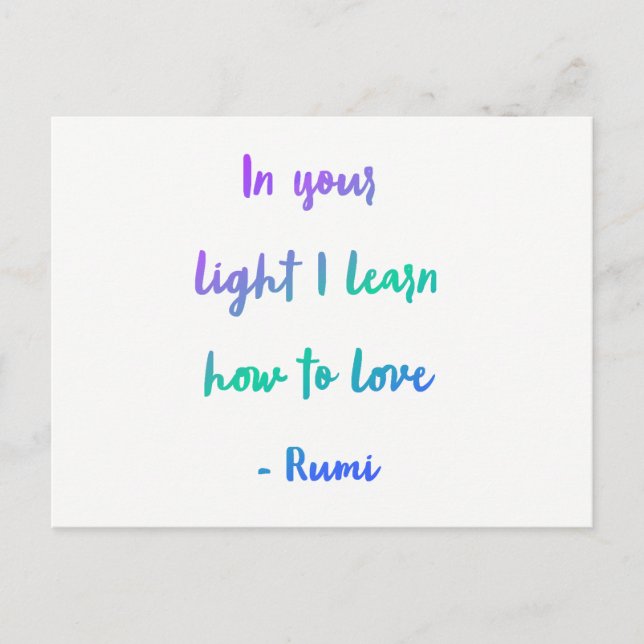 In Your Light Postcard (Front)