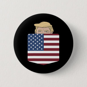 In Your Pocket Usa Election Trump For 2024 4th Of  6 Cm Round Badge